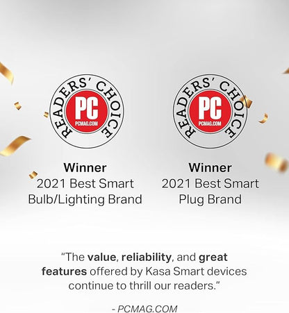 Kasa Smart Light Bulb KL110, LED Wi-Fi smart bulb works with Alexa and Google Home, A19 Dimmable, 2.4Ghz, No Hub Required, 800LM Soft White (2700K), 9W (60W Equivalent)