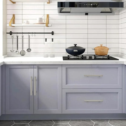 JOY DECOR 20 Pack 7.38 Inch Cabinet Pulls Kitchen Cabinet Handles with 5 Inch Hole Center Brushed Nickel Cabinet Hardware Stainless Steel Kitchen Drawer Pulls for Cabinets Cupboard, 128mm Hole Centers