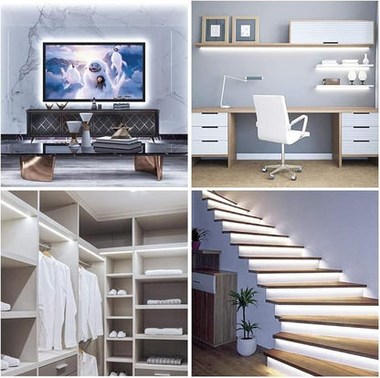 Govee 32.8ft White LED Strip Lights, 6500K Dimmable LED Light Strip with Control Box, Bright 600 LEDs, Daylight White Lights for Mirror, Under Cabinet, Living Room, Study, Wardrobe, 2 Rolls of 16.4ft