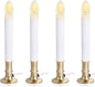 4-Pack Electric Christmas Window Candle Lights Dusk to Dawn with Shatterproof Plastic LED Bulbs, Plug-in Corded Window Candle Lamps, Auto On/Off Light Sensor, 4 Suction Cups Included, Warm White