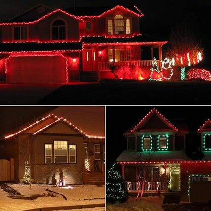 Brizled Red String Lights, 16ft 25 LED Faceted C9 Chrsitmas Lights, Connectable 120V UL Certified Tree Lights, Indoor Outdoor Christmas String Lights for Xmas, Patio, Party