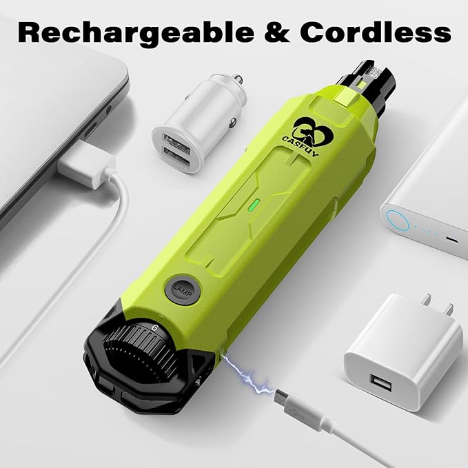Casfuy 6-Speed Dog Nail Grinder - Newest Enhanced Pet Nail Grinder Super Quiet Rechargeable Electric Dog Nail Trimmer Painless Paws Grooming & Smoothing Tool for Large Medium Small Dogs (Green)-Mewly Pet