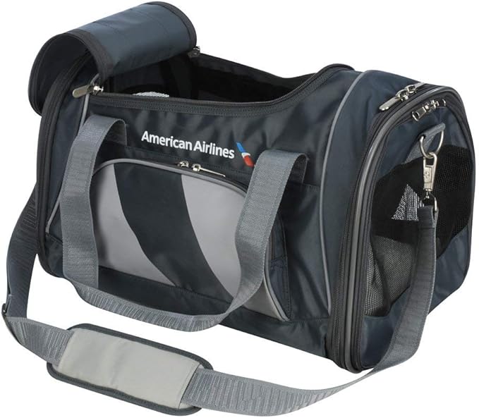 Sherpa American Airlines Travel Pet Carrier, Airline Approved & Guaranteed On Board - Charcoal Gray, Medium-Mewly Pet