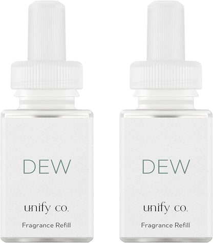 Pura & Unify Co. Home Scent Refill - Smart Air Diffuser - Up to 120-Hours of Luxury Fragrance per Refill - Home Essential - Clean & Safe Diffuser Fragrance - 2 Pack, Dew