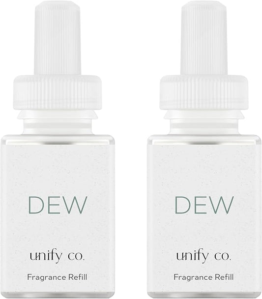 Pura & Unify Co. Home Scent Refill - Smart Air Diffuser - Up to 120-Hours of Luxury Fragrance per Refill - Home Essential - Clean & Safe Diffuser Fragrance - 2 Pack, Dew