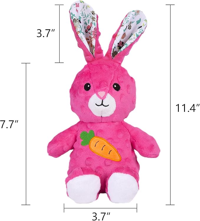 DODODOLA Dog Toys Stuffed Dog Toy with Crinkle Paper Cute Rabbit Plush Bunny Squeaky Dog Easter Toys Dog Chew Toys for Medium Large Breed-Mewly Pet