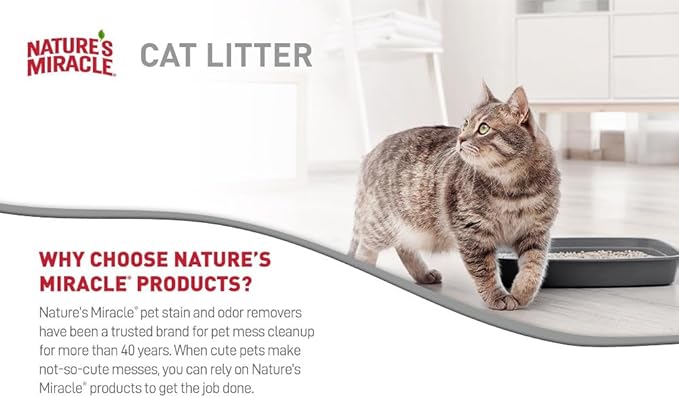 Nature's Miracle Premium Clumping Corn Cob Litter, Tough Odor Bio-Enzymatic Formula, Dust Free, 18lb (2 pack)-Mewly Pet