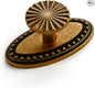 10 Pack Antique Brass Cabinet Knobs with Base Vintage Flat Drawer Pulls Kitchen Cupboard Bathroom Dresser Cabinet Hardware Handles Zinc Alloy