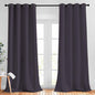 NICETOWN Thick Blackout Curtain and Drapes - (52 x 120, Greyish Purple, Pack of 2) Thermal Insulated Grommet Top Window Draperies for Bedroom, Block Out Light Curtain Panel