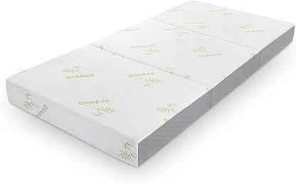 Inofia Twin Folding Mattress, 6 Inch Trifold Memory Foam Mattress with Ultra Soft Removable Cover, Non-Slip Bottom & Breathable Mesh Sides, Foldable & Portable - Twin Size (78" x 38" x 6")