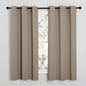 NICETOWN Room Darkening Curtains for Kitchen, Taupe, Set of 2, 42 inches Wide by 50 inches Long, Window Treatment Thermal Insulated Solid Grommet Room Darkening Curtains/Drapes for Bedroom
