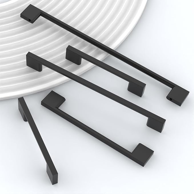 10 Pack Matte Black Cabinet Pulls 7.5 Inch Cabinet Handles Kitchen Cabinet Hardware Kitchen Handles for Cabinets Black Dresser Pulls Drawer Handle