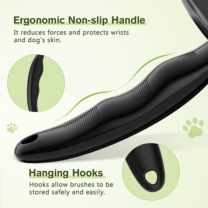 Pecute Self-Cleaning Slicker Brush for Dogs, Cats, Lightweight Dog Brush for Shedding Massaging Grooming, Cat Brush Gently Removes Loose Fur Undercoat for Small Dogs Cats Rabbits of All Hair Types-Mewly Pet