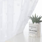 MYSKY HOME White Curtains for Living Room 84 Inch Length Long Pom Pom Curtains for Bedroom Sheer Curtains for Nursery Windows Rod Pocket Privacy Drapes Dining Room 52" x 84" 2 Panels