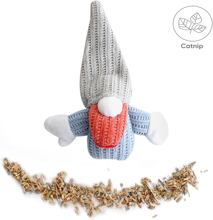 Catnip Toys for Indoor Cats, Paper Sounds 3PCS Plush Rope Cat Chew Toys, Bite Resistant Teething Interactive Catnip Filled Kitten Toy Soft Pet Toy-Mewly Pet