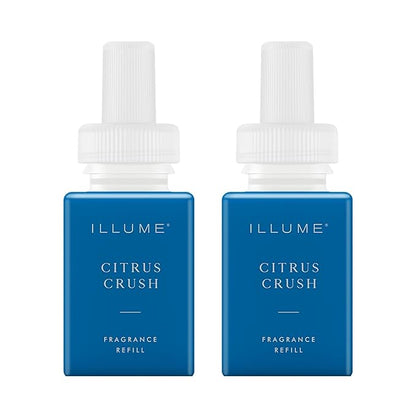 Pura & ILLUME Home Scent Refill - Smart Home Air Diffuser - Up to 120-Hours of Luxury Fragrance per Refill - Spring & Summer Fragrance - 2 Pack, Citrus Crush
