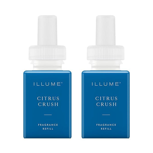 Pura & ILLUME Home Scent Refill - Smart Home Air Diffuser - Up to 120-Hours of Luxury Fragrance per Refill - Spring & Summer Fragrance - 2 Pack, Citrus Crush