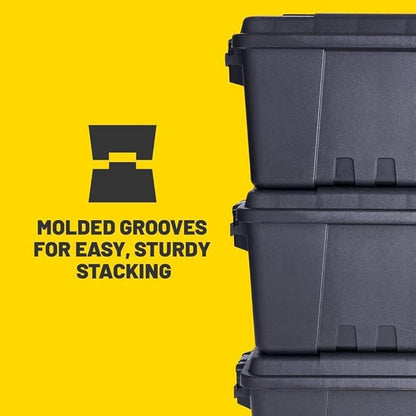 Plano Sportsman's Trunk, Medium 3 Pack, Black, Lockable Storage Box, Medium Storage Bins for Indoor and Outdoor Spaces, Easy to Carry, Secure and Transport, Airline Friendly