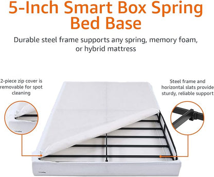 AmazonBasics Mattress Foundation/Smart Box Spring - 5", Full