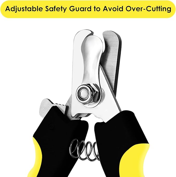 Candure Dog Nail Clippers for Pet Grooming - Professional Cat Nail Trimmers Suitable for Small to Medium Breeds with a Safety Guard & Nail File-Mewly Pet