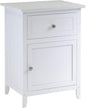 Winsome Eugene Accent Table/Nightstand, for Living Room, Den, Bedroom, White