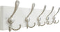 SKOLOO Creations White Solid Wood Wall Mounted Coat Rack, 5 Hooks, 17" Long - Kitchen, Mudroom, Entryway, Bathroom - Includes Mounting Hardware, Wall Coat Hanger, Towel Rack