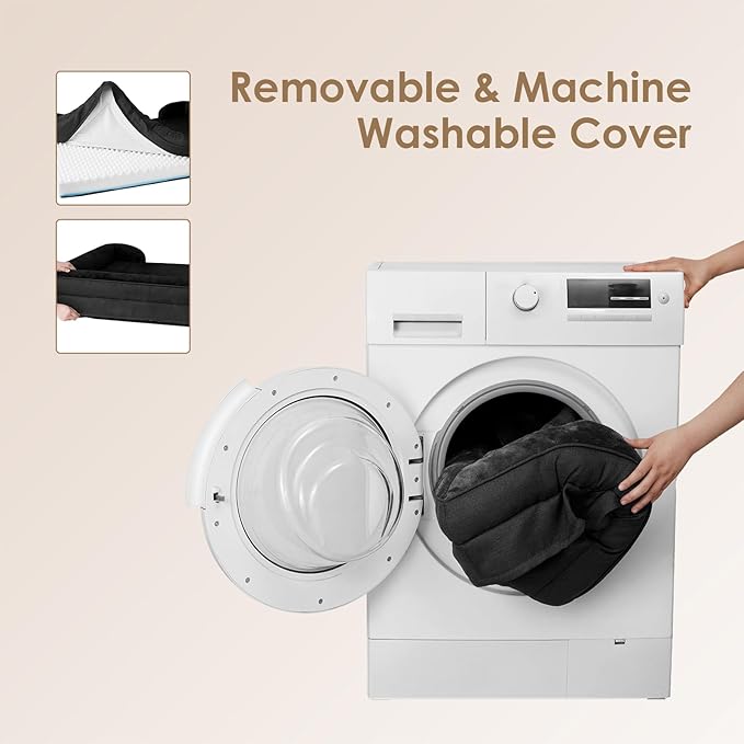 EHEYCIGA Orthopedic Dog Beds for Large Dogs, Waterproof Memory Foam Large Pet Bed with Sides, Non-Slip Bottom and Egg-Crate Foam Dog Couch Bed with Washable Removable Cover, Black-Mewly Pet