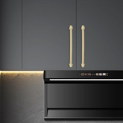 6 Pack 10 inch(254mm) Brushed Brass Cabinet Handles - Gold Drawer Pulls for Kitchen & Dresser