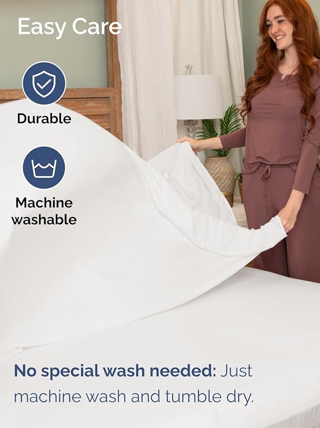 Extra Deep King Sheet Set - 6 Piece Breathable and Cooling Sheets - Hotel Luxury Bed Sheets Set - Easy Fit - Soft, Wrinkle Free and Comfy Sheets Set - Antique White Sheet Set with Extra Deep Pockets