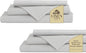 Linen Home 100% Cotton Percale Sheet Set Pack of 2, Queen Size, Silver, Deep Pocket, 8 Pieces Set - 2 Flat, 2 Deep Pocket Fitted Sheet and 4 Pillowcases, Crisp Cool and Strong Bed Linen