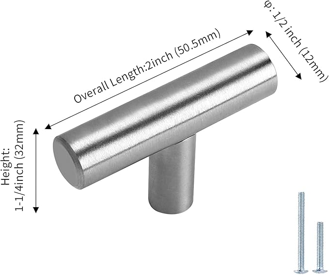 LONTAN Cabinet Knobs Brushed Nickel Bathroom Cabinet Knobs