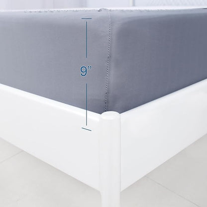 Twin Size Box Spring Cover with Smooth and Elastic Woven Material, Alternates for Bed Skirt, Wrinkle & Fading Resistant, Washable, Dustproof