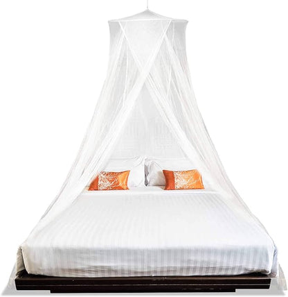 MEKKAPRO Extra-Large King Mosquito Bed Net, Made for King Queen and Twin, Bed Mosquito Netting | Bed Canopy Curtains, White Mosquito Netting
