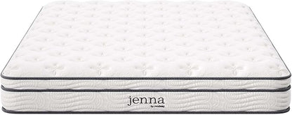 Modway Jenna 8” Innerspring and Memory Foam Queen Mattress With Individually Encased Coils