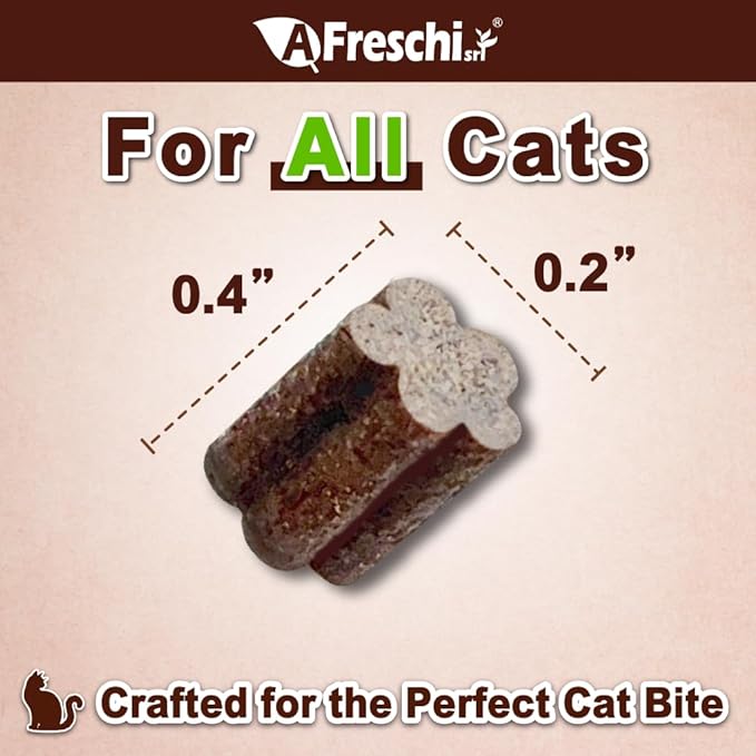 Afreschi Natural Cat Treats Chicken & Mackerel Star Shape 6 oz, All-Natural, High-Protein, Grain-Free, Healthy, Low-Fat, Easily Digestible-Mewly Pet