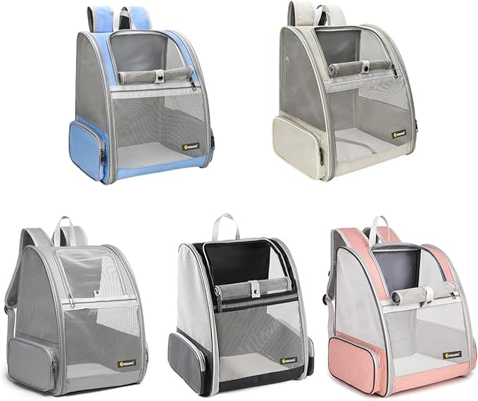 Texsens Innovative Traveler Bubble Backpack Pet Carriers for Cats and Dogs (Black)-Mewly Pet