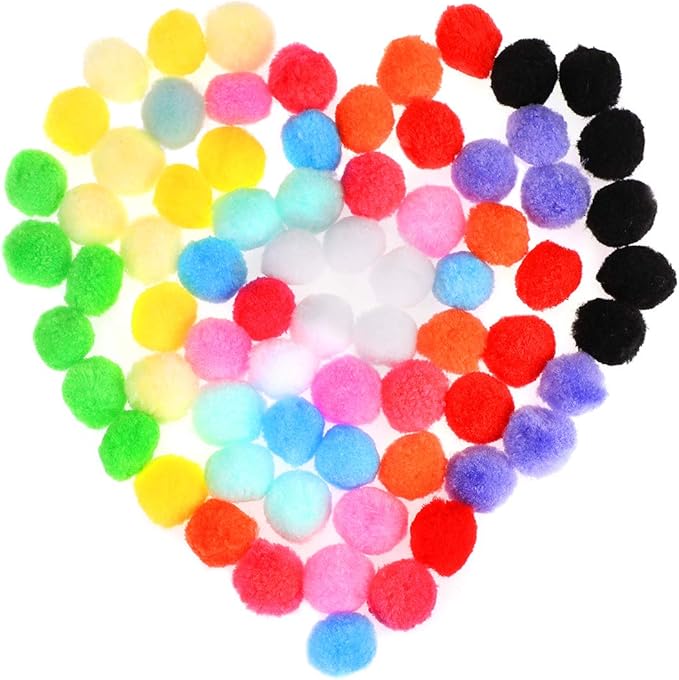 UEETEK 160PCS Cat Toys Assorted Color Soft Cat Toy Balls Kitten Toys Pompon Balls (Mix Color)-Mewly Pet