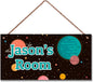 Personalized Sign Stars Wall Hanging Sign For Kids Room, Motivational Hanging Plaque Sign Outer Space Room Wall Art Decor, Starry Sky Nursery Decor for Boys Room Playroom Décor