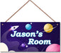 Personalized Signs Spacecraft Sign Alien Wall Art Decoration Exquisite Decorative Signs for Kids Room Planet Wall Art Decor Outer Space Themed Nursery Decor For Boys Bedroom