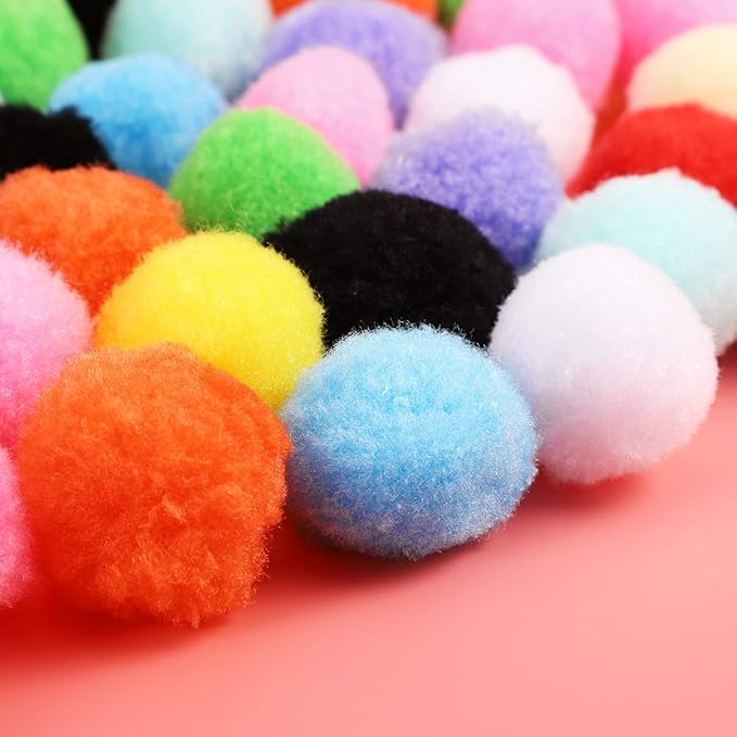 UEETEK 160PCS Cat Toys Assorted Color Soft Cat Toy Balls Kitten Toys Pompon Balls (Mix Color)-Mewly Pet