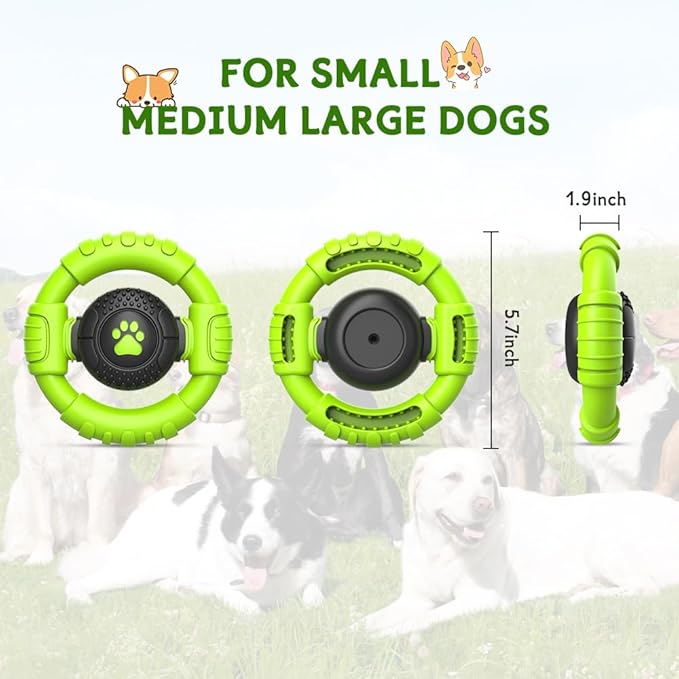 Dog Toys for Aggressive Chewers Large Medium Small Breed Indestructible Durable Tough Squeaky Dog Chew Toys to Keep Them Busy Nylon Rubber Interactive Dog Toys-Mewly Pet