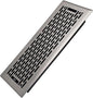 4x12 Inches Heavy Duty Walkable Floor Register - Easy Adjust Air Supply Lever Decorative Floor Vent Covers - Boston Design Vent Covers for Home - Satin Nickel