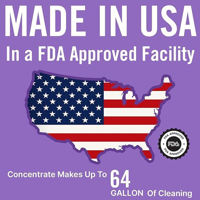 Multi-Purpose Probiotic Enzyme Cleaner, Made in USA - Pet Stain and Odor Remover - Concentrated - Professional & Home Strength Drains, Floors, Bathrooms, Toilets Trash Can, (1 gallon, Lavender)-Mewly Pet