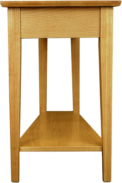 Leick Home 10074-DS Recliner Wedge Side Table with Shelf, Desert Sand
