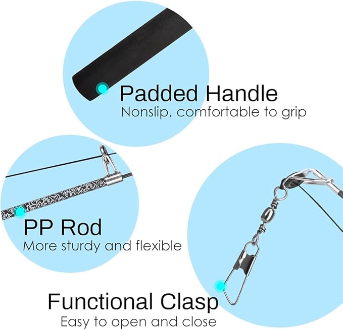 Pawaboo Cat Feather Toys, 4 Pack Interactive Teaser Wand, Retractable Fishing Pole Catcher Exerciser With Refill Fish, Dragonfly Worm With Bells, Fun Kitten Kitty Playing Toy-Mewly Pet