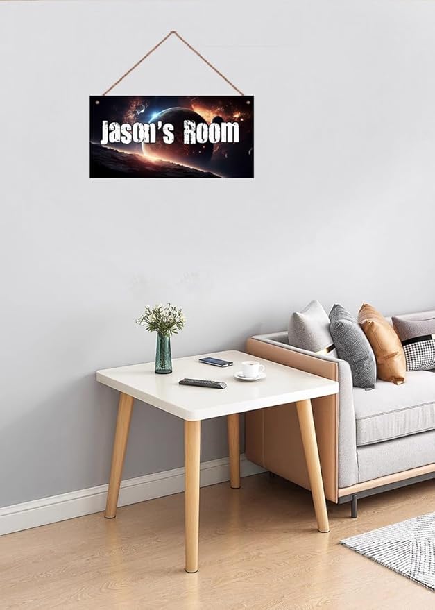 Personalized Sign Outer Space Room Décor Boys Room Decor, Universe Theme Little Man Cave Decor for Nursery, Space Nursery Decor for Toddler Baby Kids Room