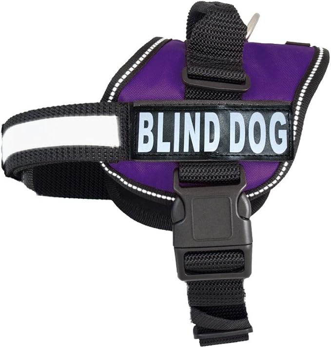 Doggie Stylz Blind Dog Harness No Pull No Escape Dog Vest for Blind Dogs Adjustable Vest with Handle Blind Dog Accessories and Patches for Training and Mobility-Mewly Pet