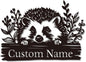 Custom Hedgehog Metal Sign, Personalized Hedgehog Metal Wall Art,Hedgehog Lovers Gift Metal Kid Room Decor,Personalized Hedgehog Lover Name Sign,Kid Nursery Decoration (Hedgehog A)