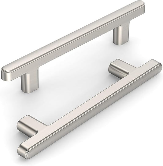 10 Pack 3.75 Inch(96mm) Kitchen Cabinet Handles Brushed Satin Nickel Cabinet Pulls Kitchen Cabinet Hardware Drawer Pulls for Cupboard Wardrobe