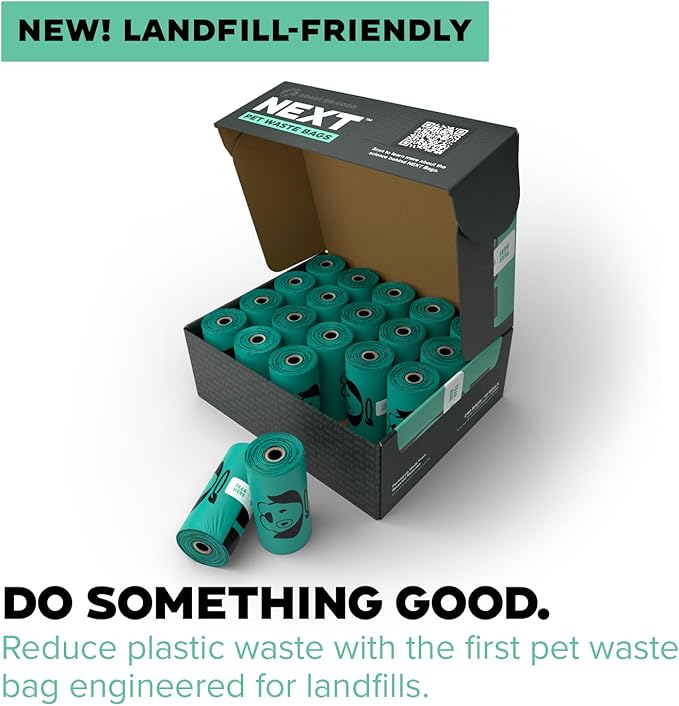 Doggy Do Good Next Pet Waste Bags for Dog Poop, Landfill Friendly, Recycled Plastic, Unscented, Leakproof, Strong, Thick, Earth Friendly, 240 Count-Mewly Pet